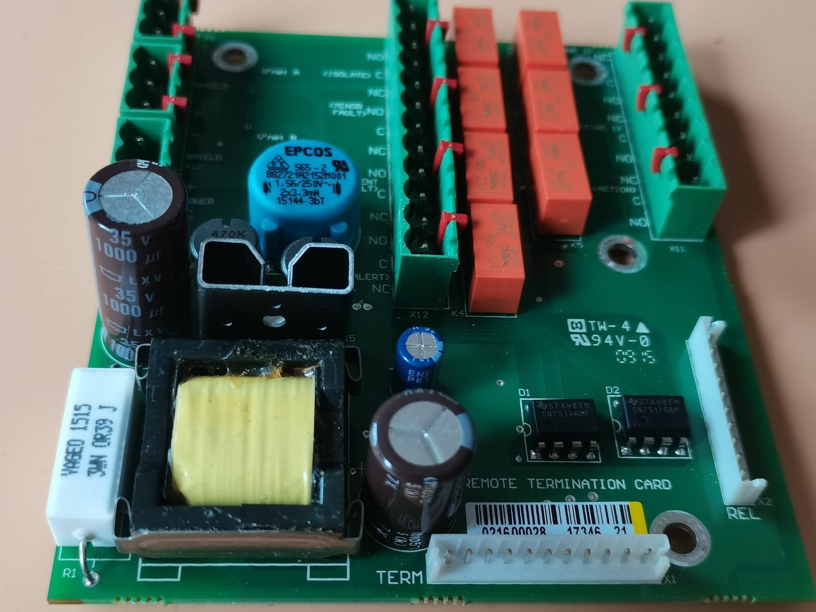 REMOTE TERMINATION CARD 021600028 17346 21 01513-08