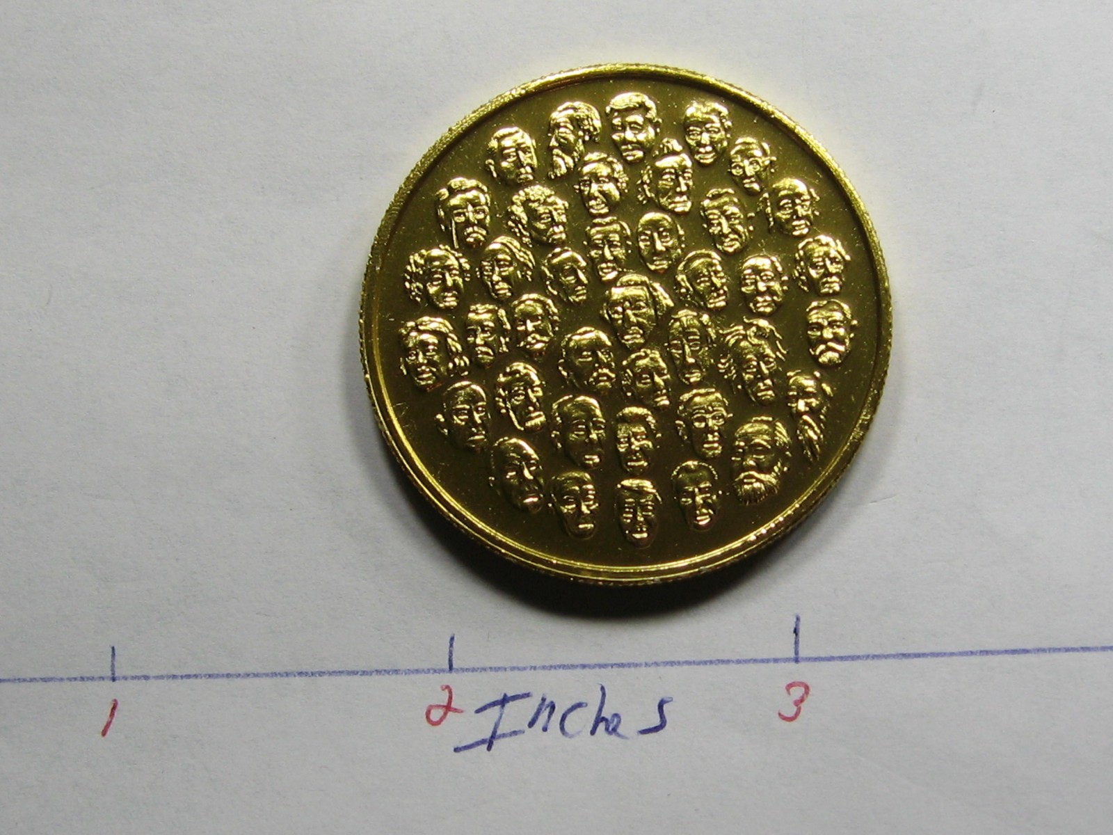 39 PRESIDENTS WASHINGTON JFK FDR ADAMS 200 YEARS COMM 1789-1989 ALUMINUM COIN B3