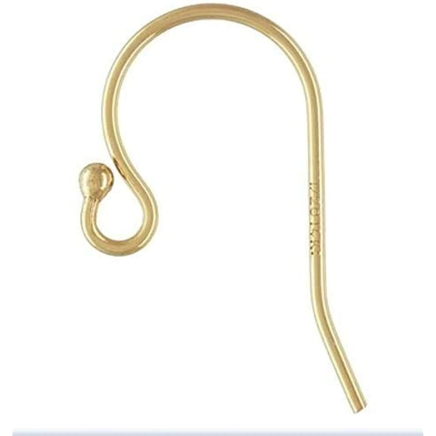 SKEMIX 14k Gold Filled Ball End Hook Earwires 10pcs