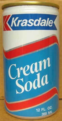KRASDALE CREAM SODA 12oz. Can, Krasdale Foods Inc,, NEW YORK, NY, Grade 1+