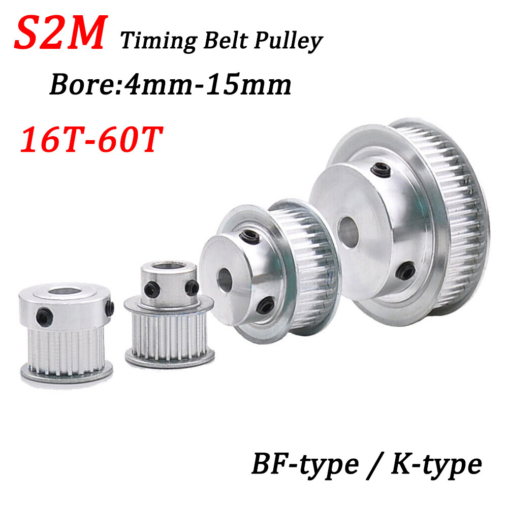 S2M Timing Belt Pulley with Step 16T-60T Bore 4-15mm for 6/10mm Wide Timing Belt