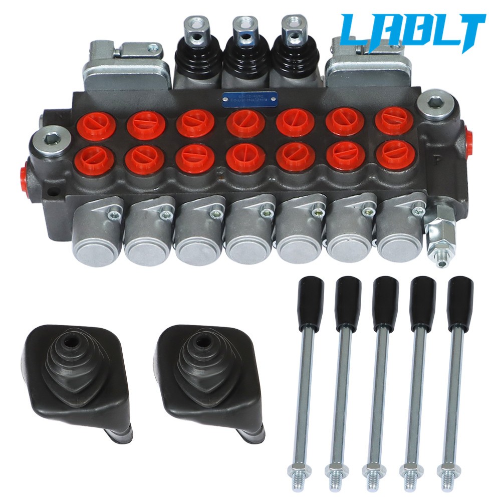 LABLT Hydraulic Directional Control Valve 7 Spool 2JOYSTICK 40L BSPP Port 11GPM