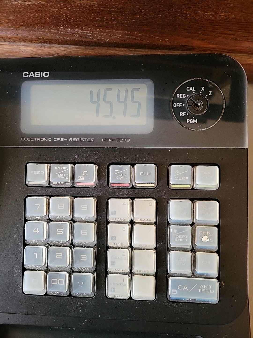 Casio PCR-T273 Electronic Cash Register Thermal Missing Keys