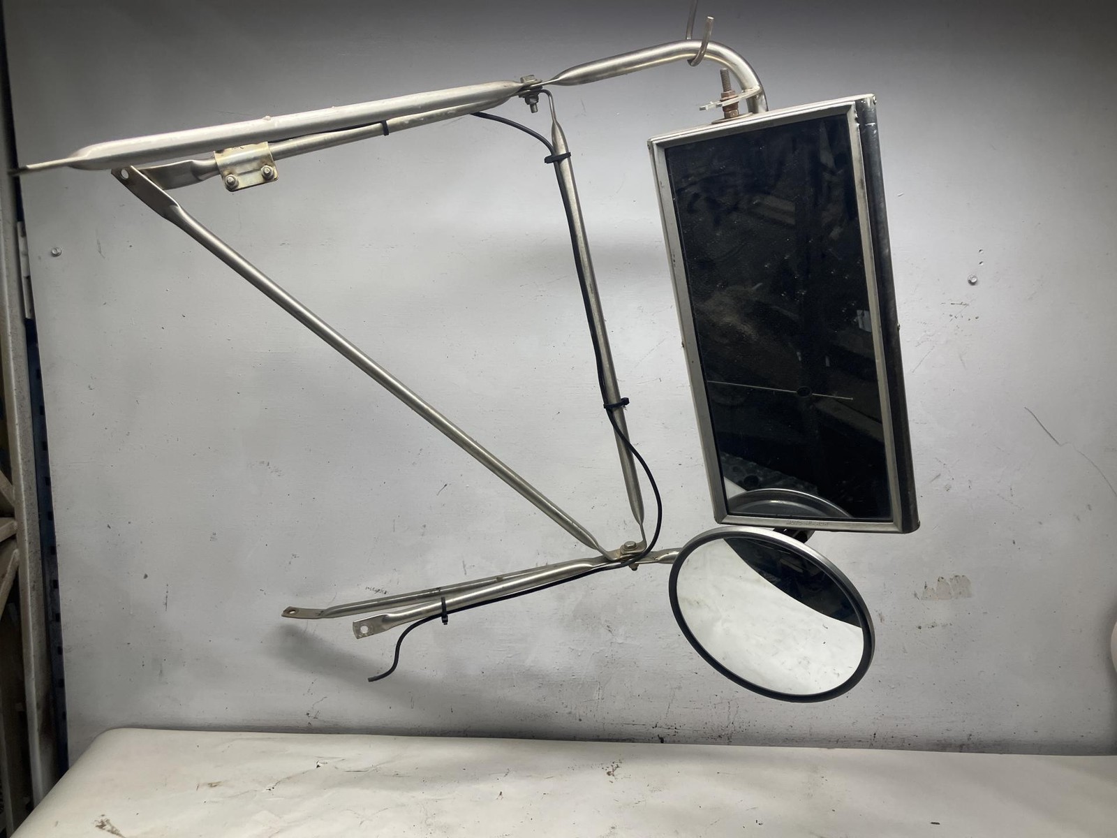 1984-2006 Kenworth T800 STAINLESS Right/Passenger Door Mirror - Used | P/N NA