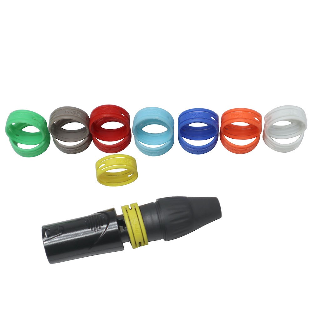 Pro X 8 Color Ring Replacements for all Pro X XLR Cables 16 Pack