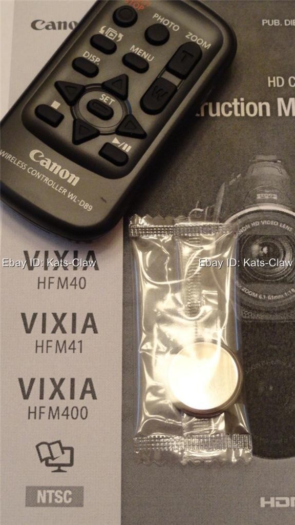 NEW Genuine Canon WIRELESS REMOTE CONTROL w/battery VIXIA HF M40 M41 M400