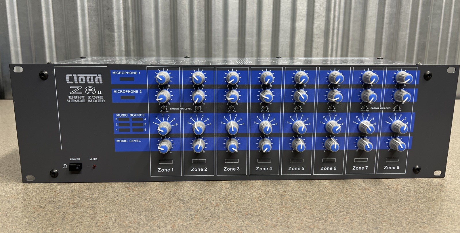 Cloud Electronics Z8ii Eight Zone Venue Mixer 19" Rack Mountable