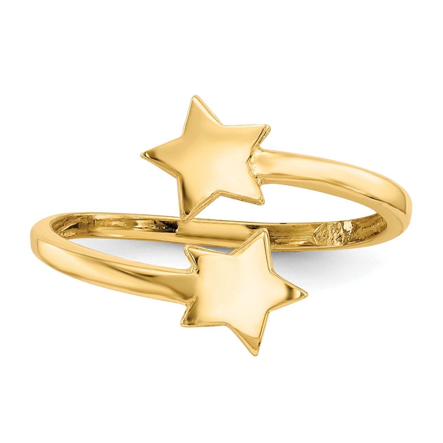 14K Real Solid Yellow Gold Star Design Toe Ring