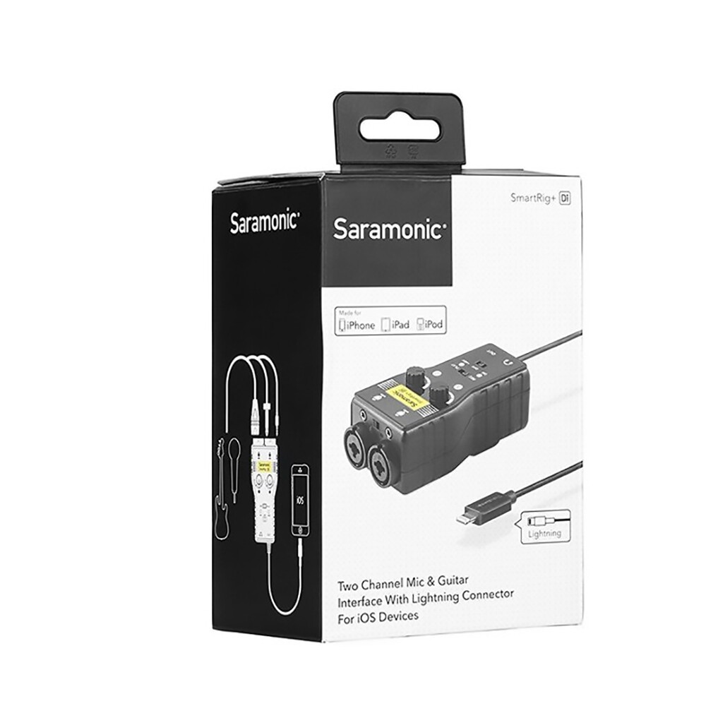 Saramonic Smartrig+DI 2-Ch Audio Interface w/ XLR, 1/4" Inputs For Iphone iPad