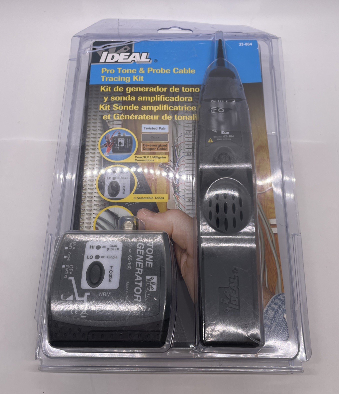 IDEAL 33-864 TONE GENERATOR AND AMPLIFIER PROBE KIT, FIND TRACE WIRES END TO END