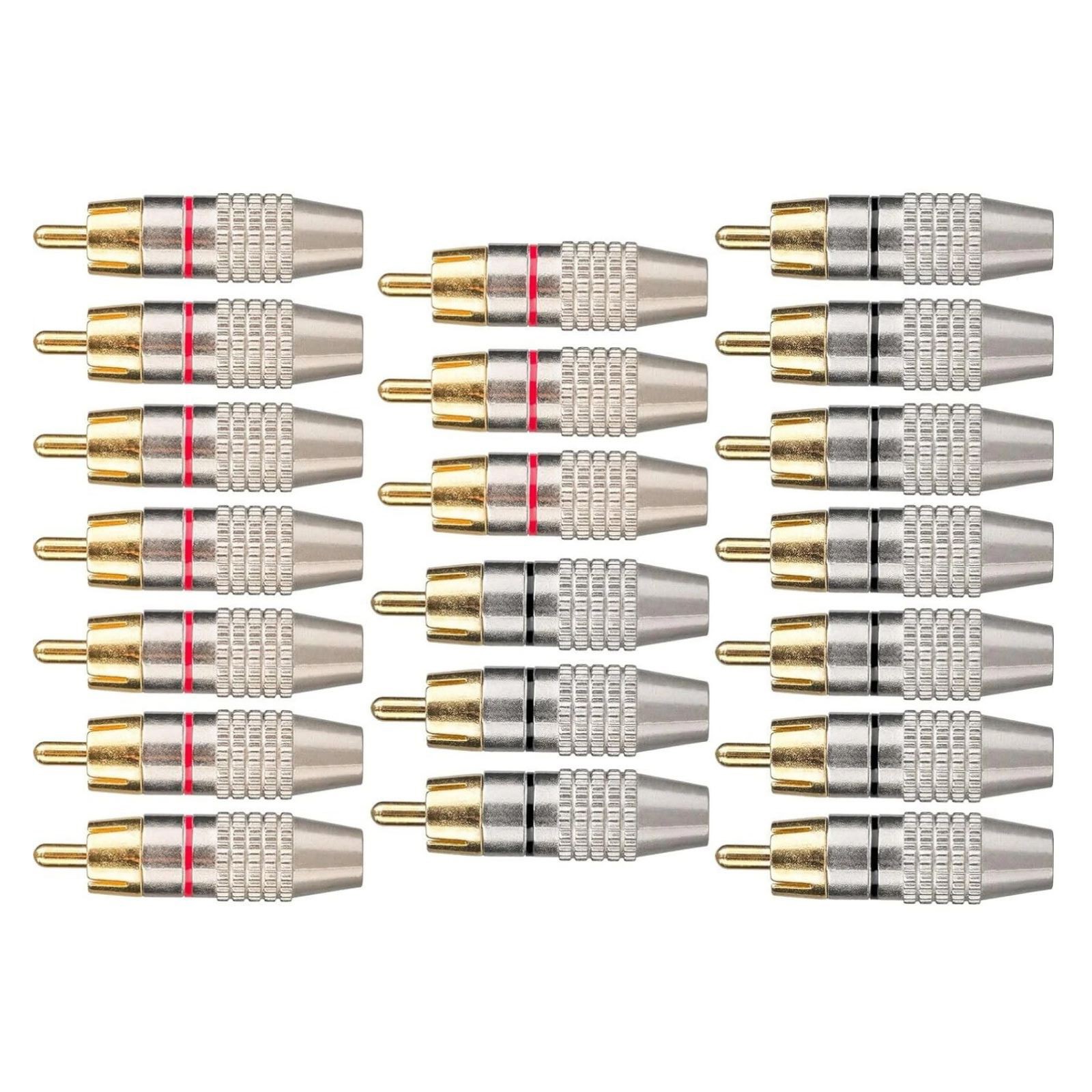 Anti-corrosion RCA male plug Audio Video Cable Adapter Connector Speaker