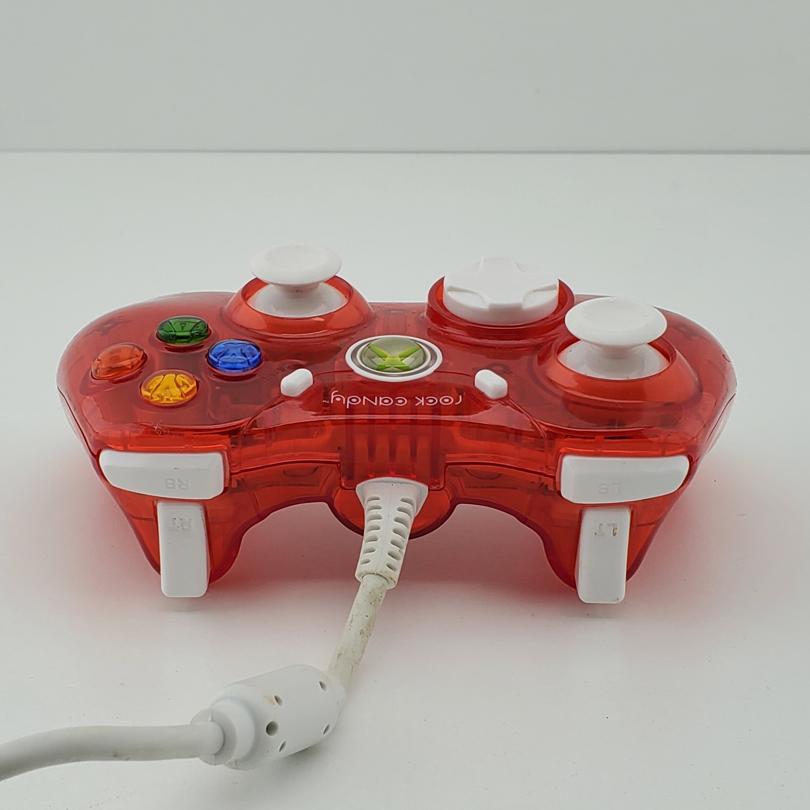 PDP Rock Candy Wired Controller Xbox 360 - Red 037-010 Neon Translucent Gamepad