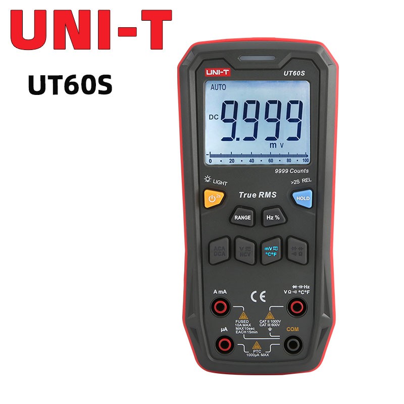 UNI-T UT60S Smart True RMS Multimeter Auto Range AC/DC Tester Ohm Cap Temp+BAG