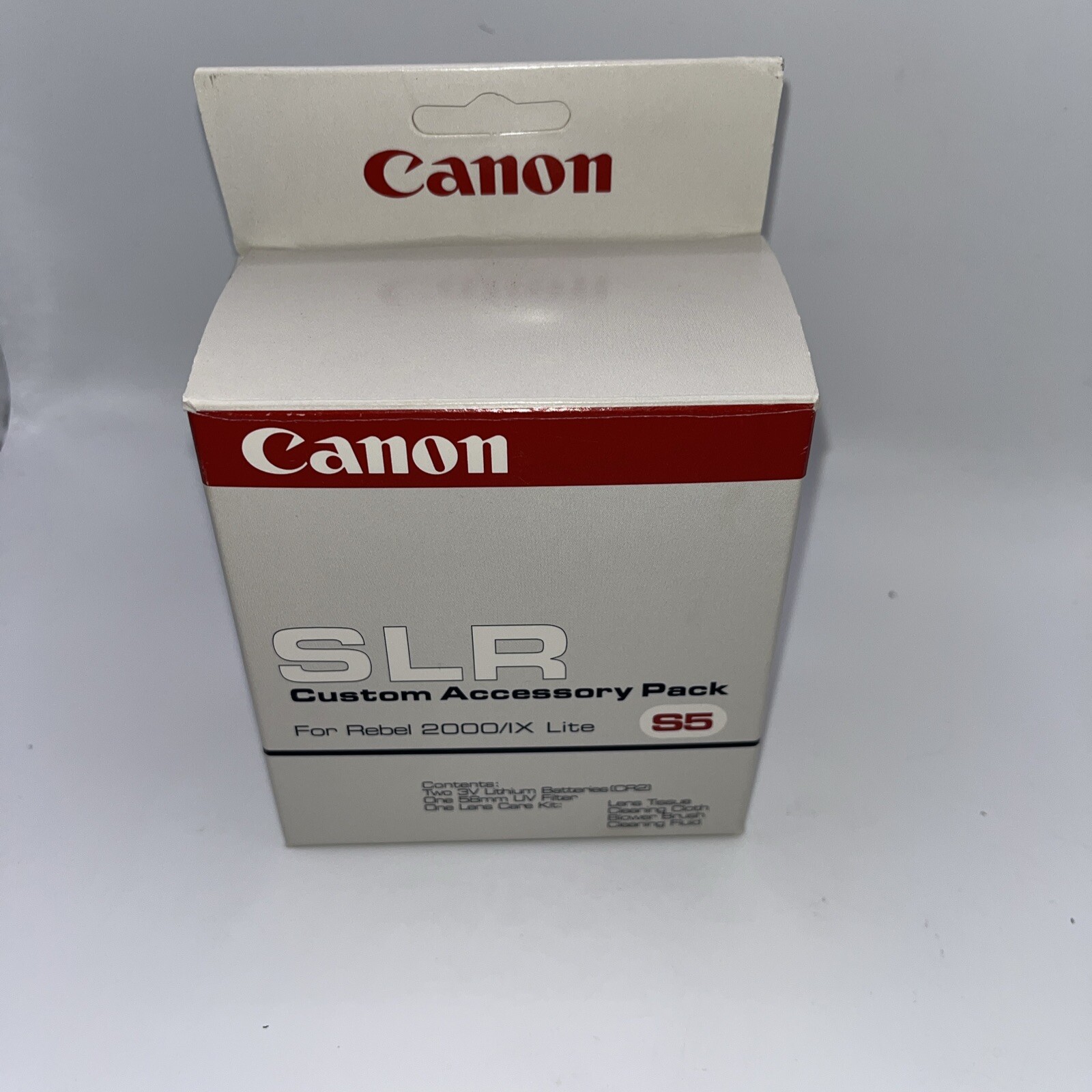 Canon SLR Custom Accessory Pack for Rebel 2000/IX Lite S5 58mm UV Filter Battery