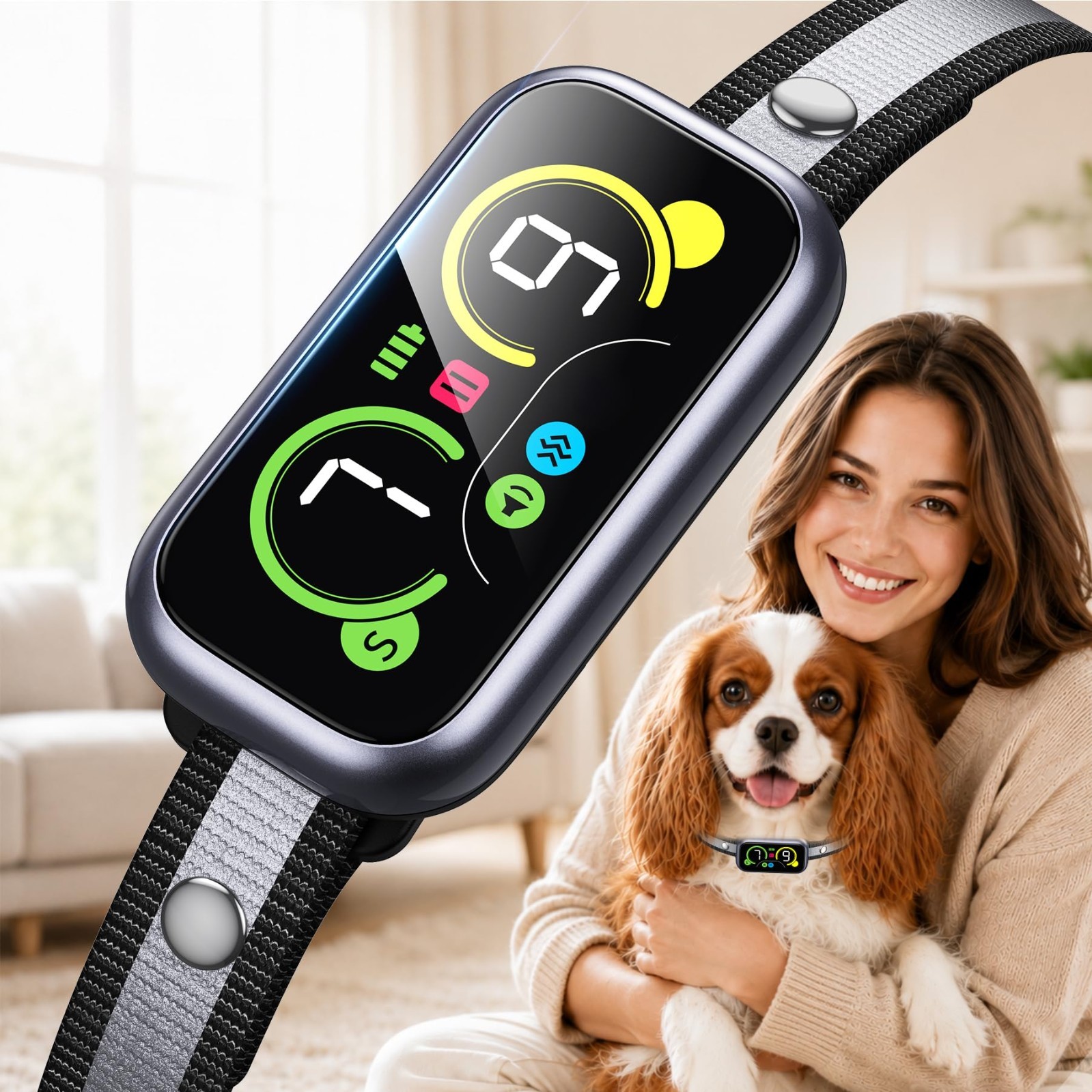 Smart Dog Bark Collar with Advanced Bark Detection, Anti Barking Devices with 4
