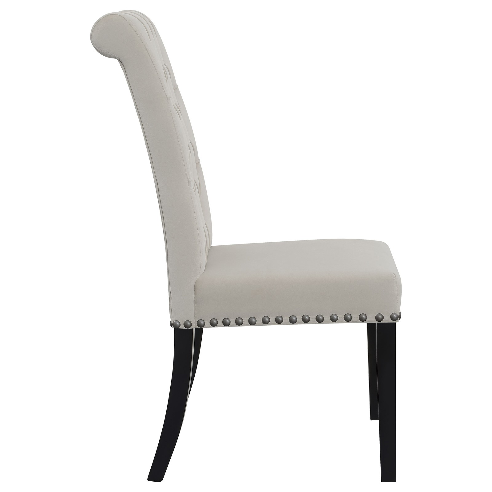 Sand and Rustic Espresso Tufted Side Chairs