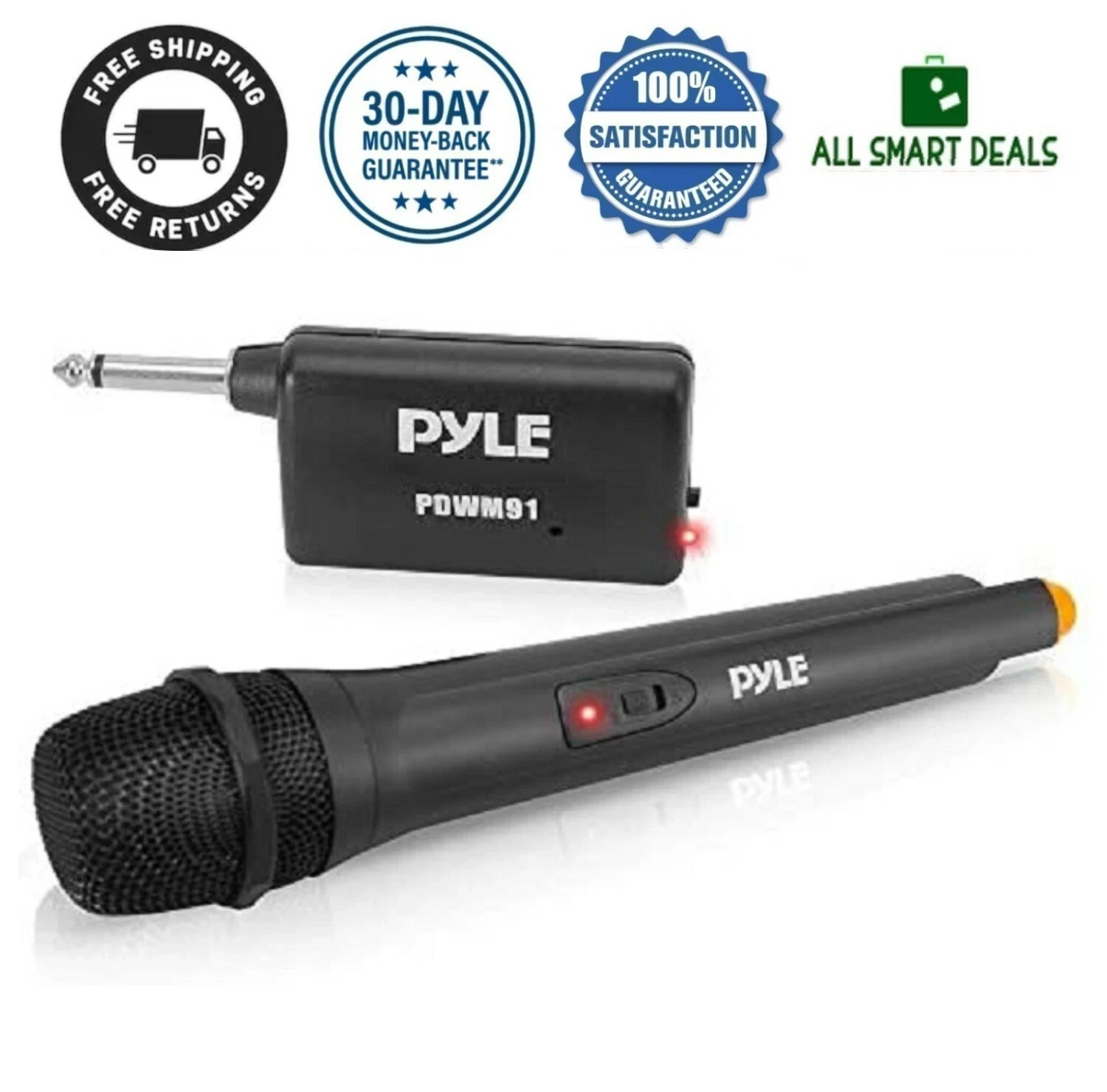 Microfono Inalambrico De Bateria Profesional Con Adaptador Para Karaoke