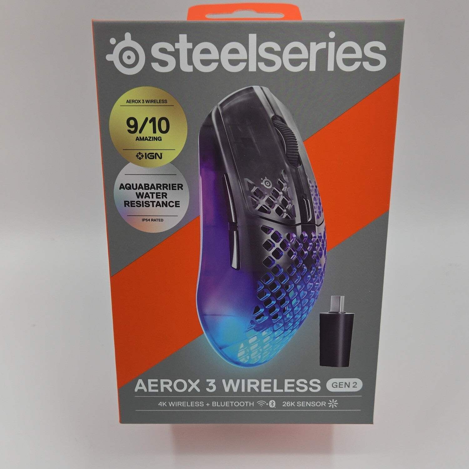 New SteelSeries Aerox 3 Wireless Gen 2 Wireless Gaming Mouse 62717 Shadow