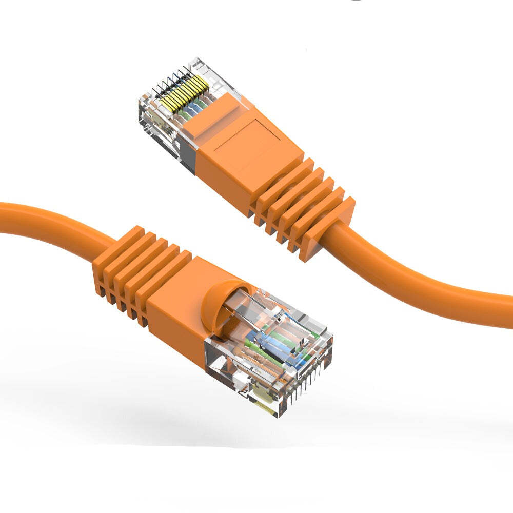 9Ft CAT5E UTP Ethernet Network Booted Cable Orange