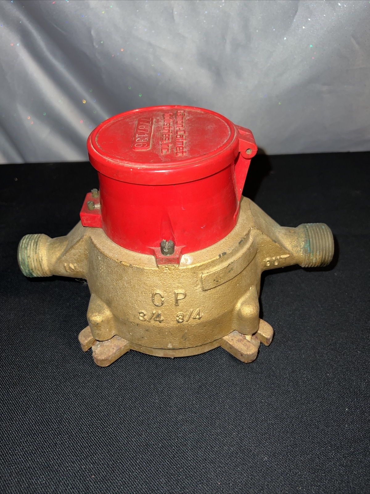 VINTAGE GAMON-CALMET BRASS 3/4” - 3/4” WATER FLOW METER