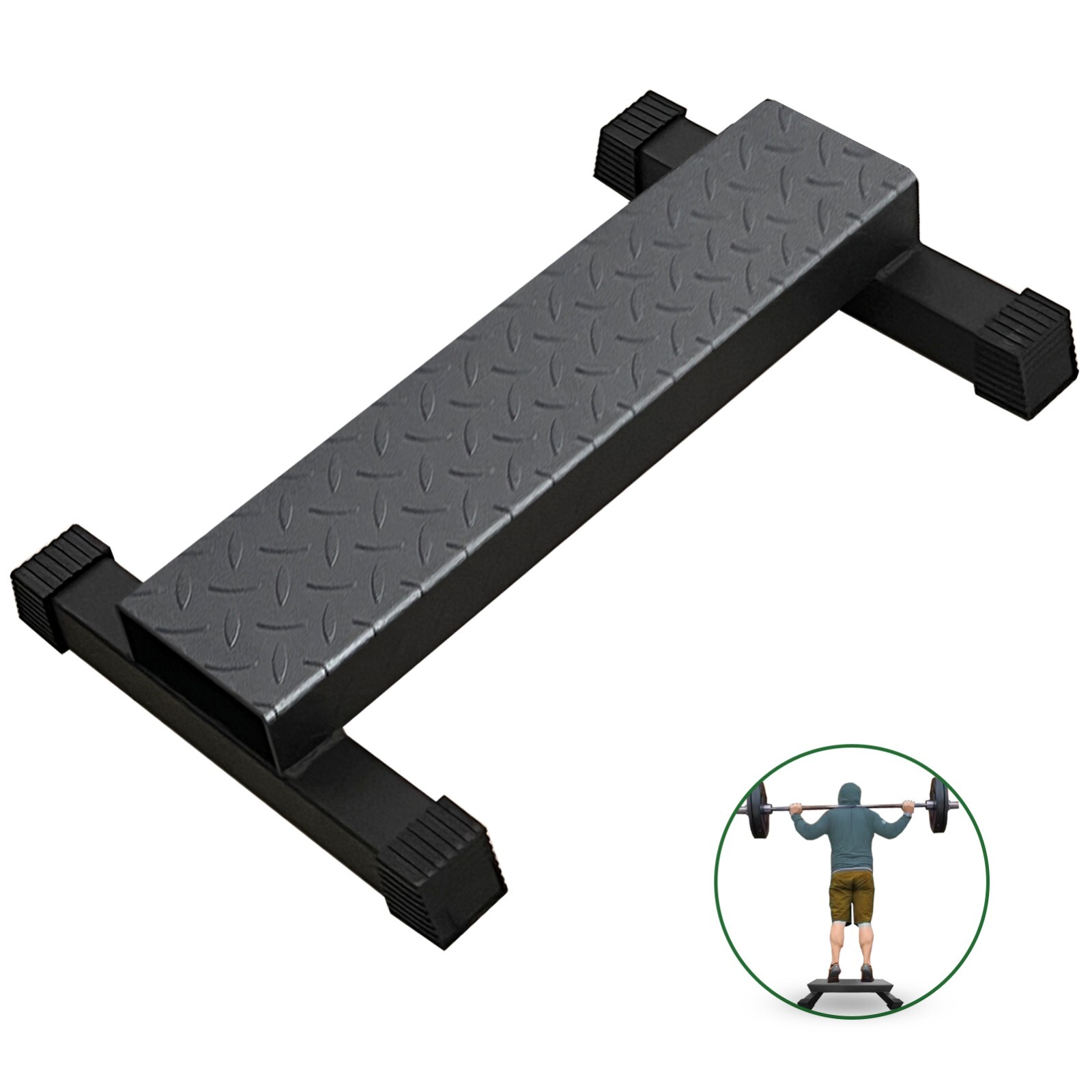 Wide and High Squat Machine for Leg Stretching Anti-Slip Solid Steel Calf Raise
