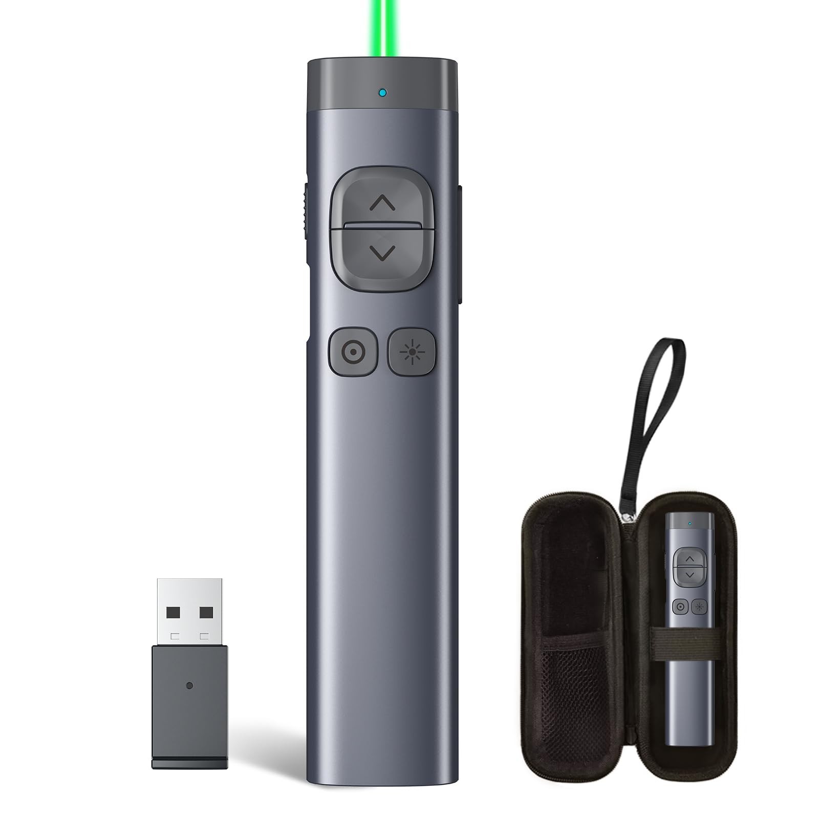Wireless Presentation Clicker for PowerPoint - Bluetooth Remote & Digital Pointe