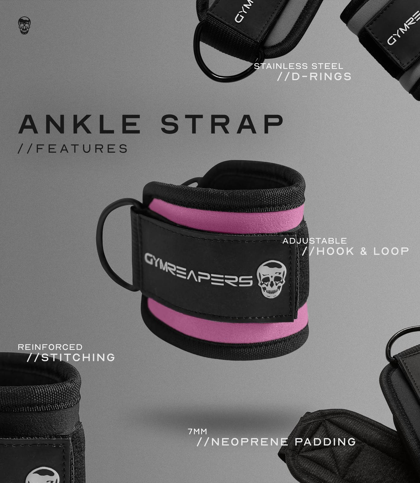 Ankle Straps For Cable Machine Glute Kickbacks Leg Workouts HeavyDuty Neoprene