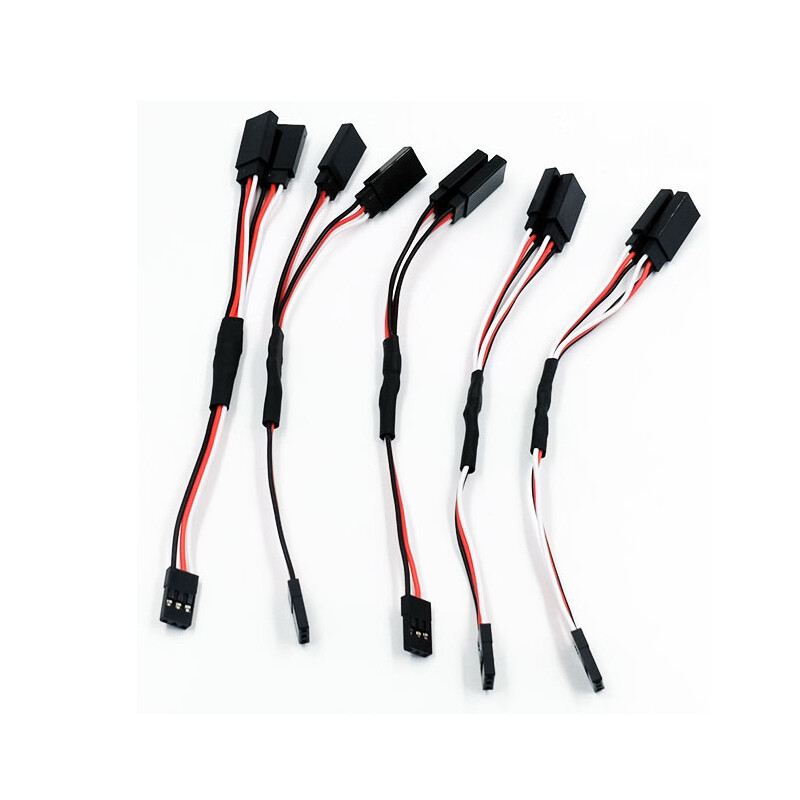 5pcs 12in Universal Servo Y-Harness Heavy Duty 22AWG