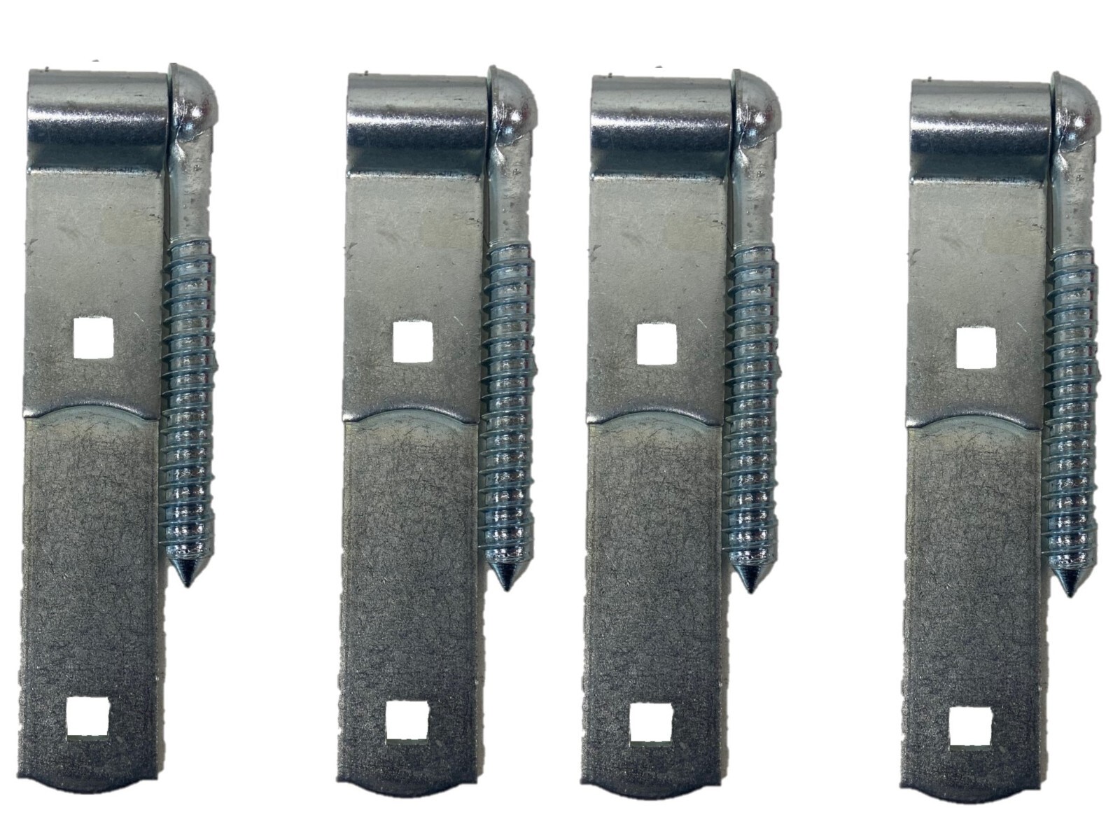 HINGE (4 PACK) Screw Hook And Strap -  - 6" x 1-1/4" Steel Zinc Plated