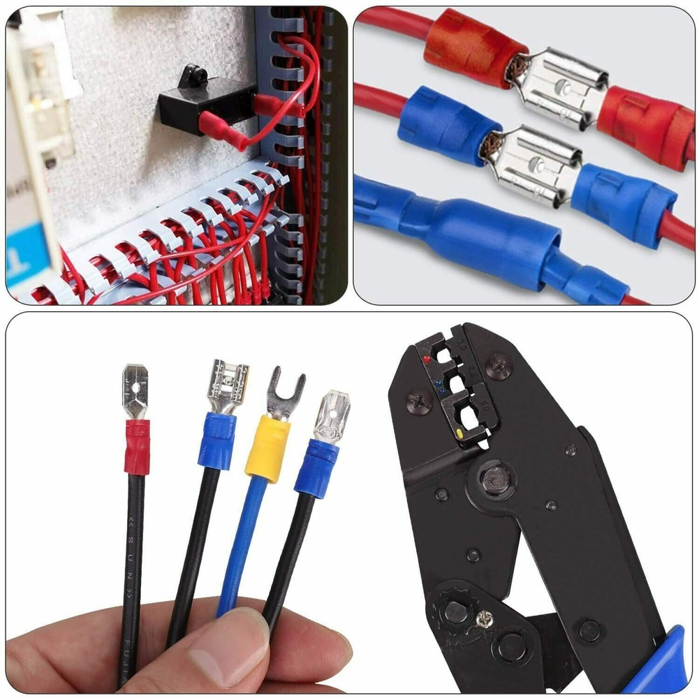480PCS ELECTRICAL WIRE TERMINAL ASSORTMENT SET INSULATED CRIMP CONNECTORS SPADE