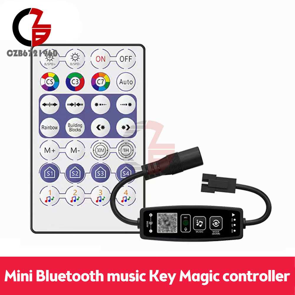 DC5-24V Wireless 28 Keys Bluetooth Music Remote Controller 2811 with USB/DC Port