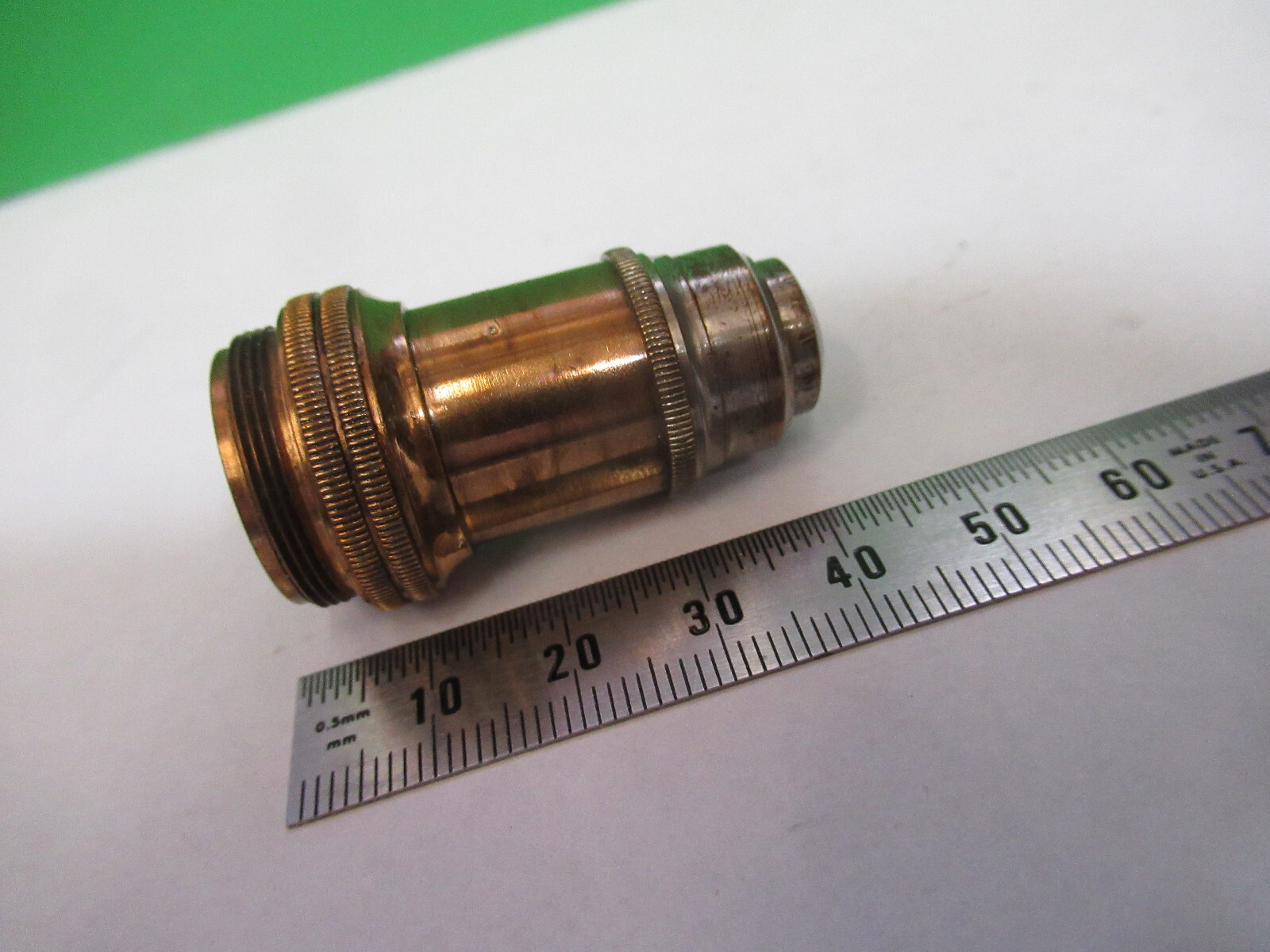 ANTIQUE LEITZ APO 8mm OBJECTIVE RARE MICROSCOPE PART AS PICTURED R2-B-23