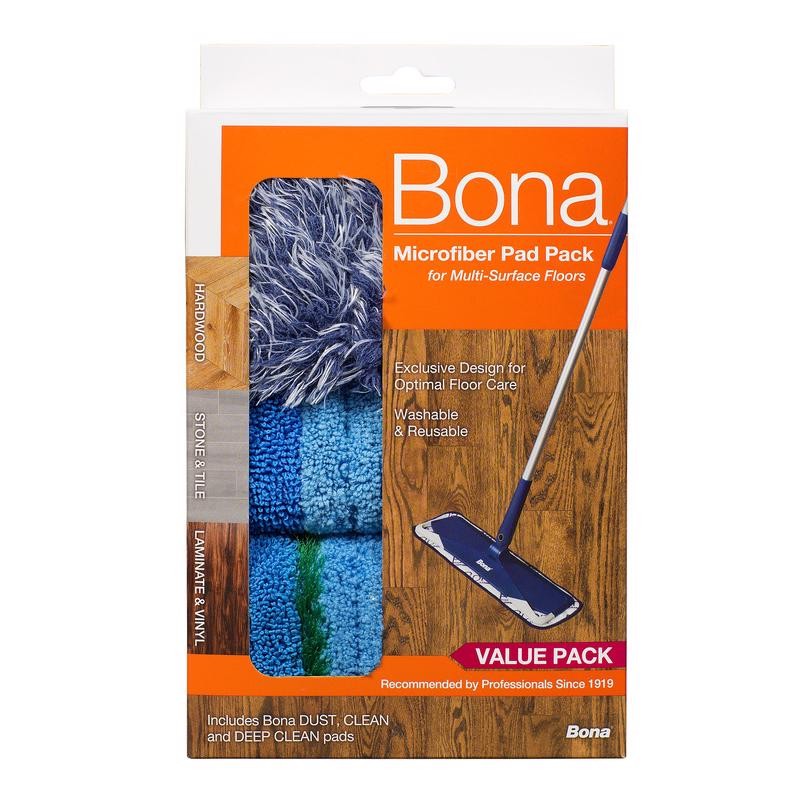 Bona AX0003496 Wet Microfiber Mop Pad 4 W x 15 L in.