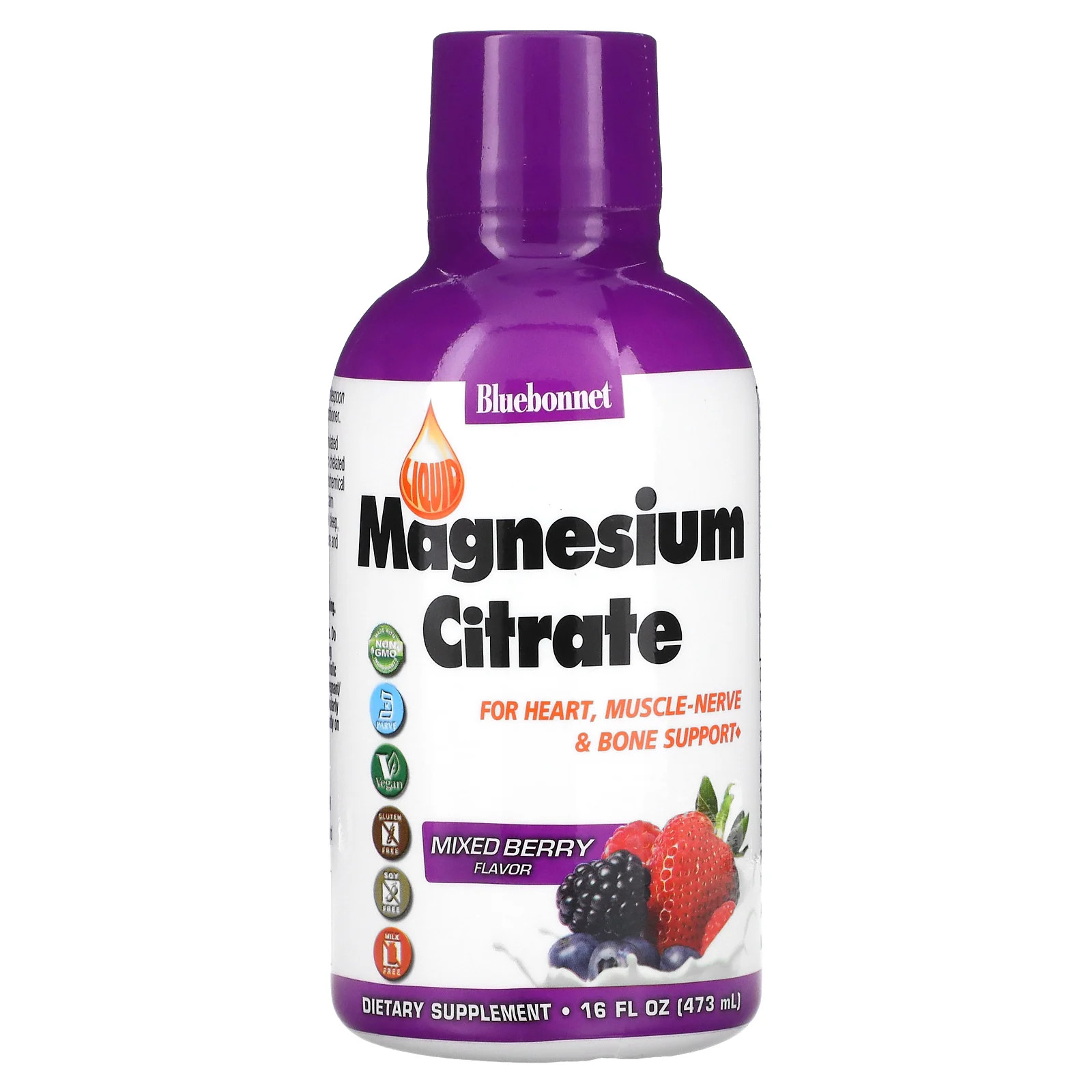 Liquid Magnesium Citrate, Mixed Berry, 16 fl oz (473 ml)
