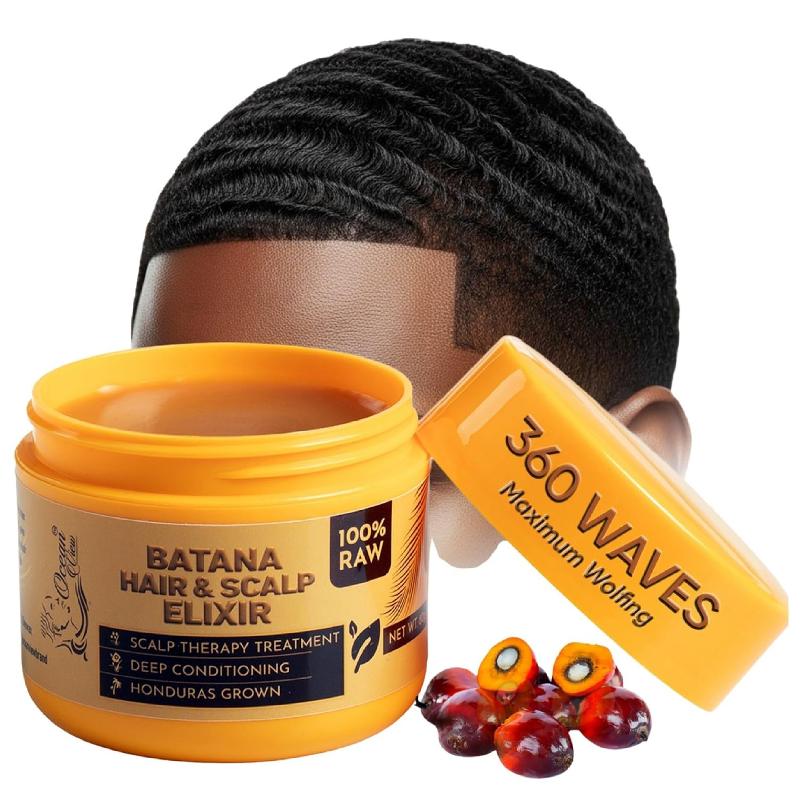 OCEAN VIEW DEEP WAVES POMADE - Premium Wave Grease, Wave Pomade for 360 Waves, S