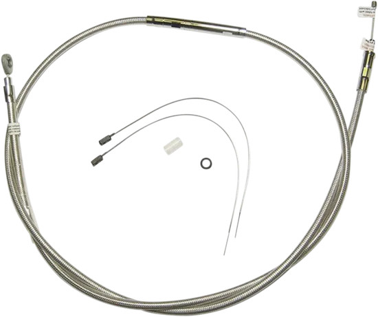 Magnum HE Braided Clutch Cable Stainless 76.6875in Harley Rocker C 07-11