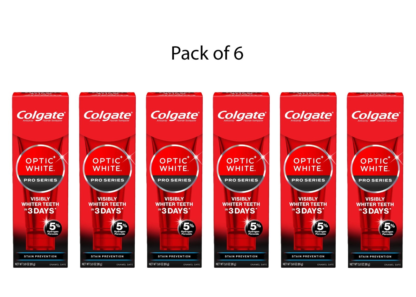 Colgate Optic White Pro Series 5% Hydrogen Peroxide 3oz 6-Pack EXP 07/26