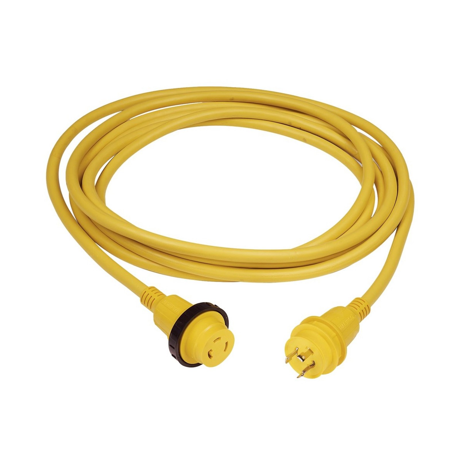 Marinco 30A 125V Marine Shore Power Cordset, Yellow, 50 Ft, 199119 50 Feet