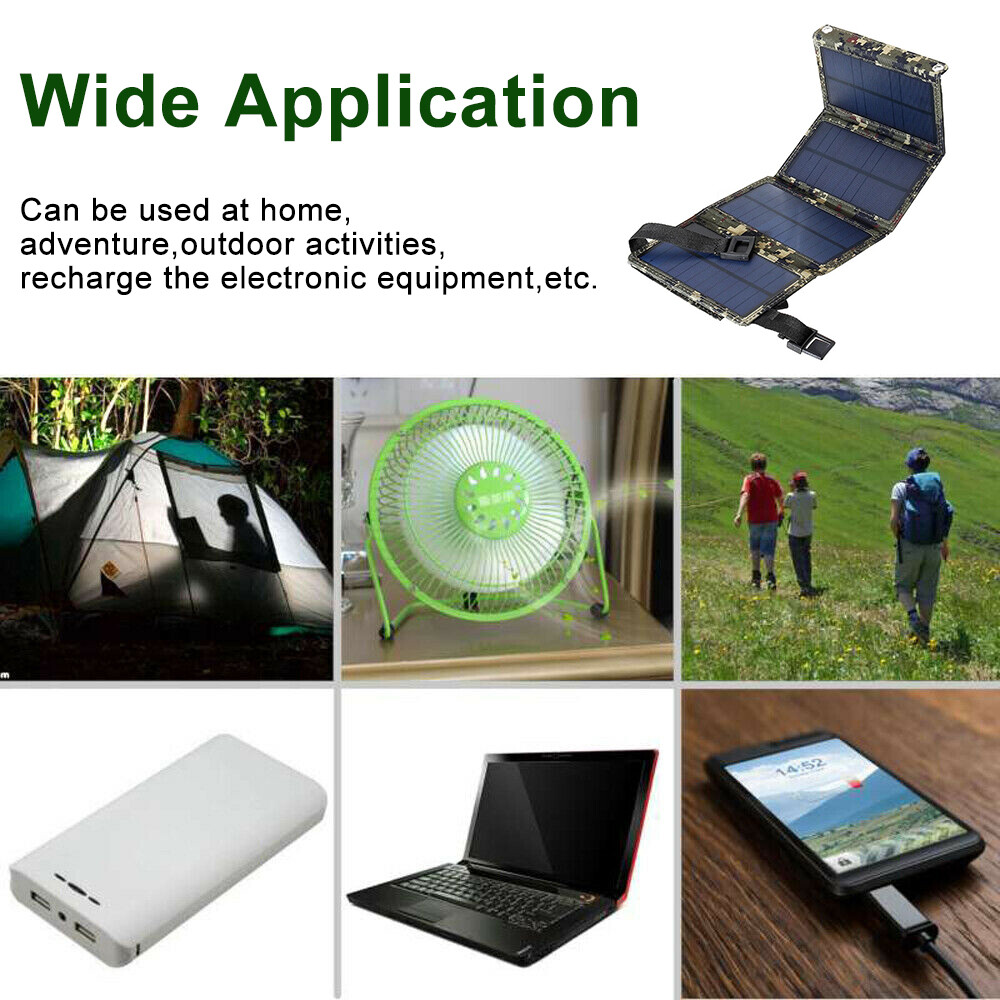 Portable Solar Panel Charger - Fast Charging for Camping, Hiking & Travel