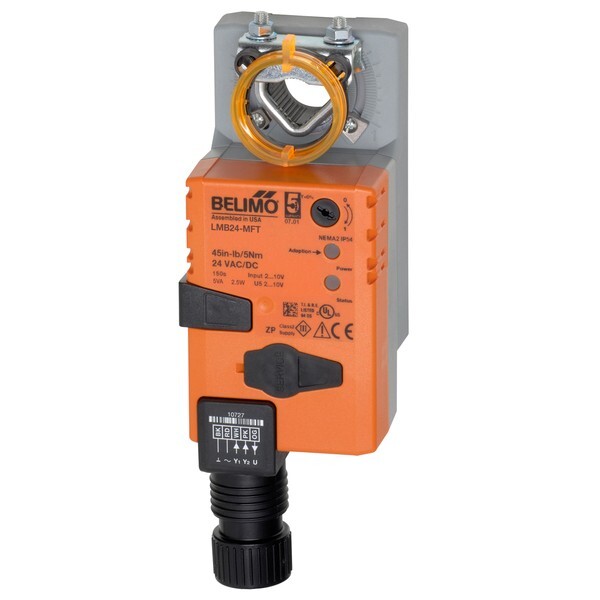 Belimo LMB24-MFT Damper Actuator, 45 in-lb [5 Nm], Non fail-safe, AC/DC 24 V