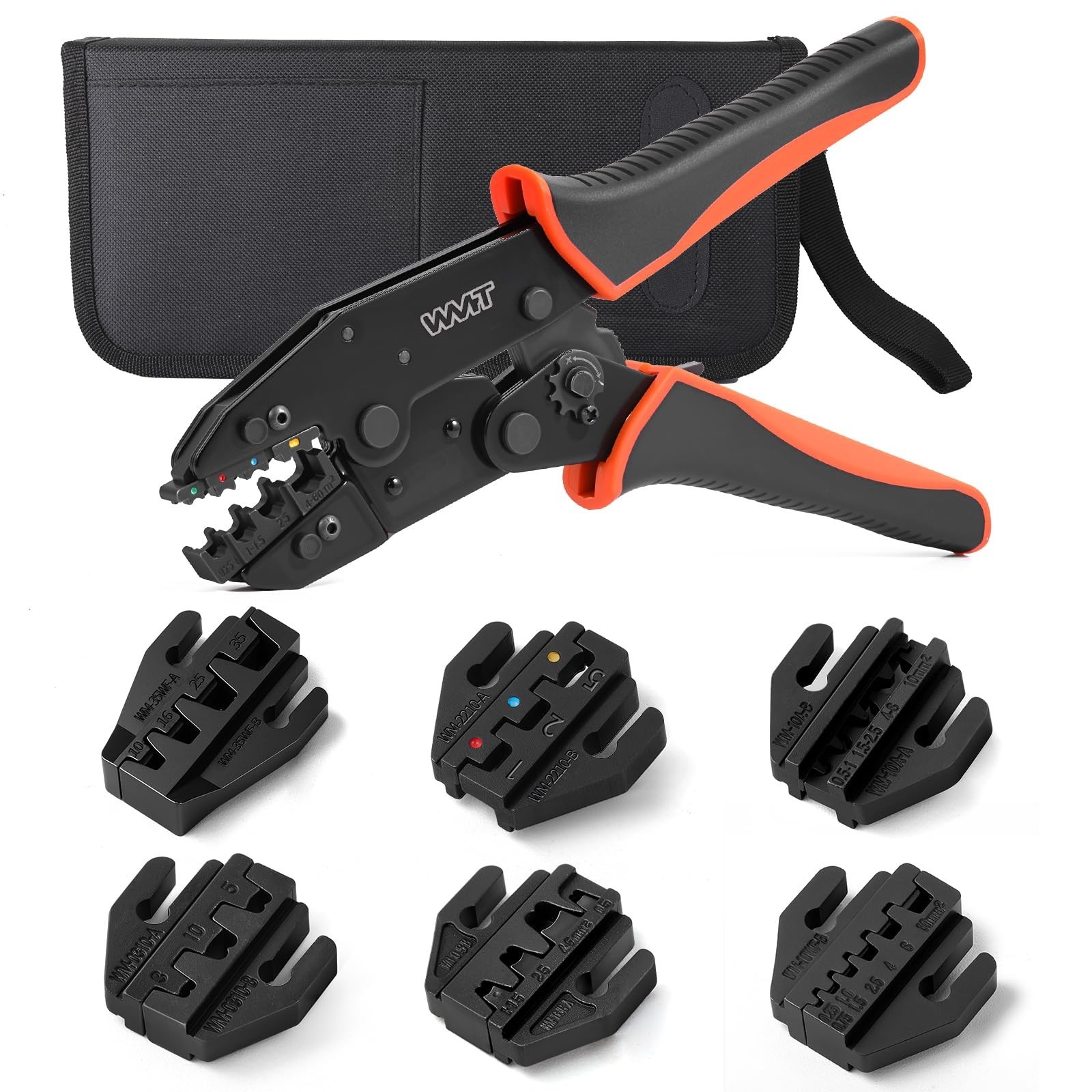WMT Professional Ratcheting Crimping Tool Kit for Ferrules, Wire Ferrule Crim...