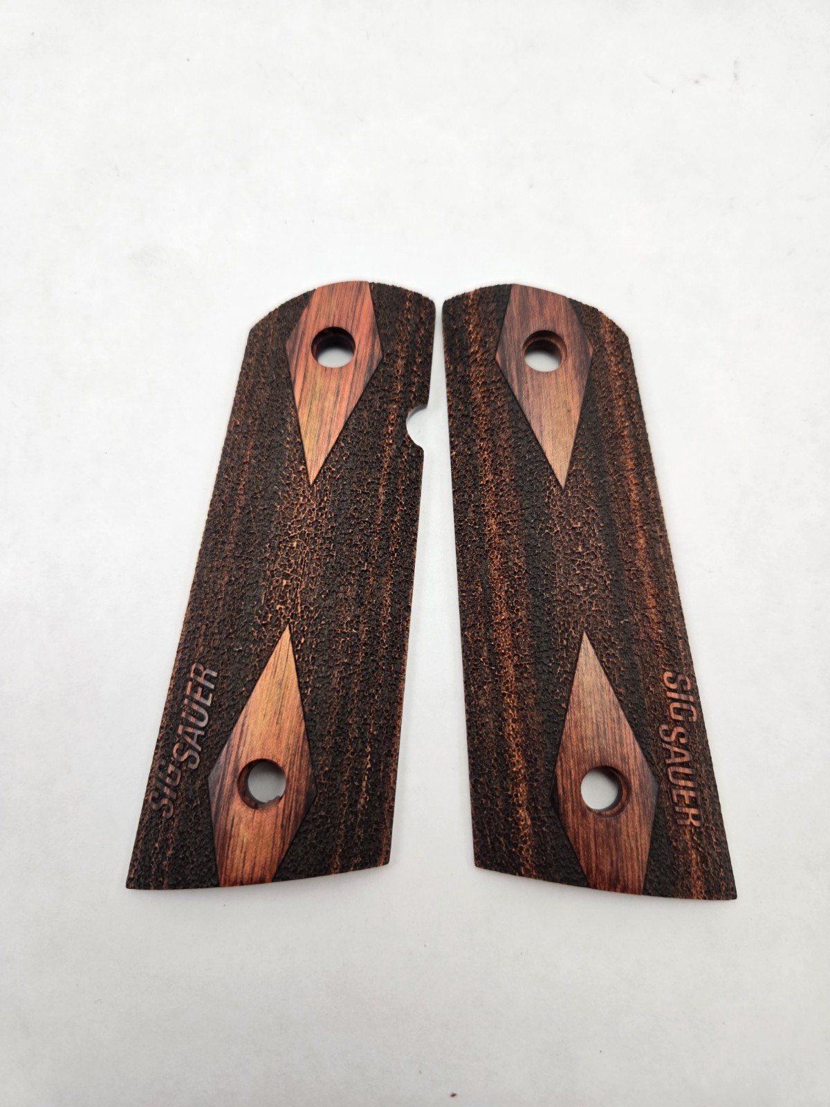 Sig Sauer Ultra Compact 1911 C3 Rose Wood Grips Houge Rosewood Logo Officer