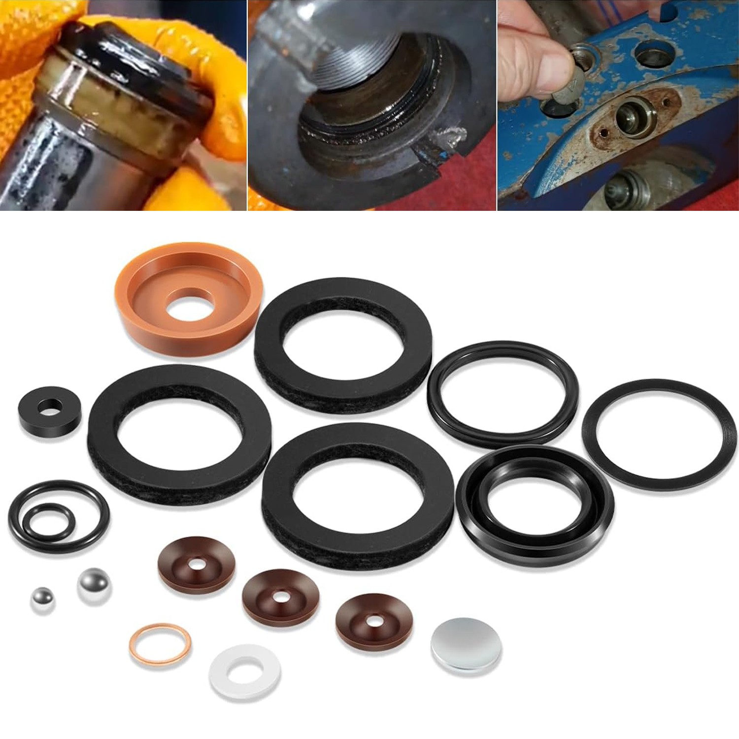 Hydraulic Seal Repair Kit J-122 for Lincoln Walker 1.5 Ton Floor Jack (18 PCS)