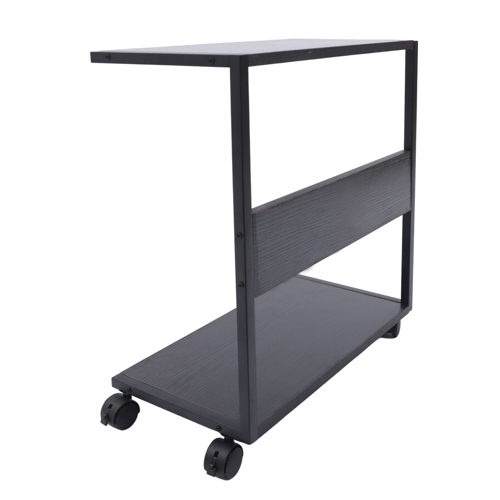 2-Tier CPU Holder Cart Under Desk Computer Tower Stand Mobile PC Tower Stand NEW