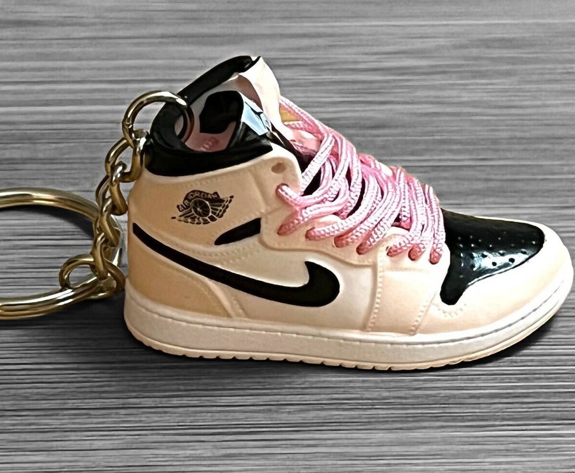 New Mini 3D~AIR JORDAN ~ sneaker shoe keychain ~ PINK / Black