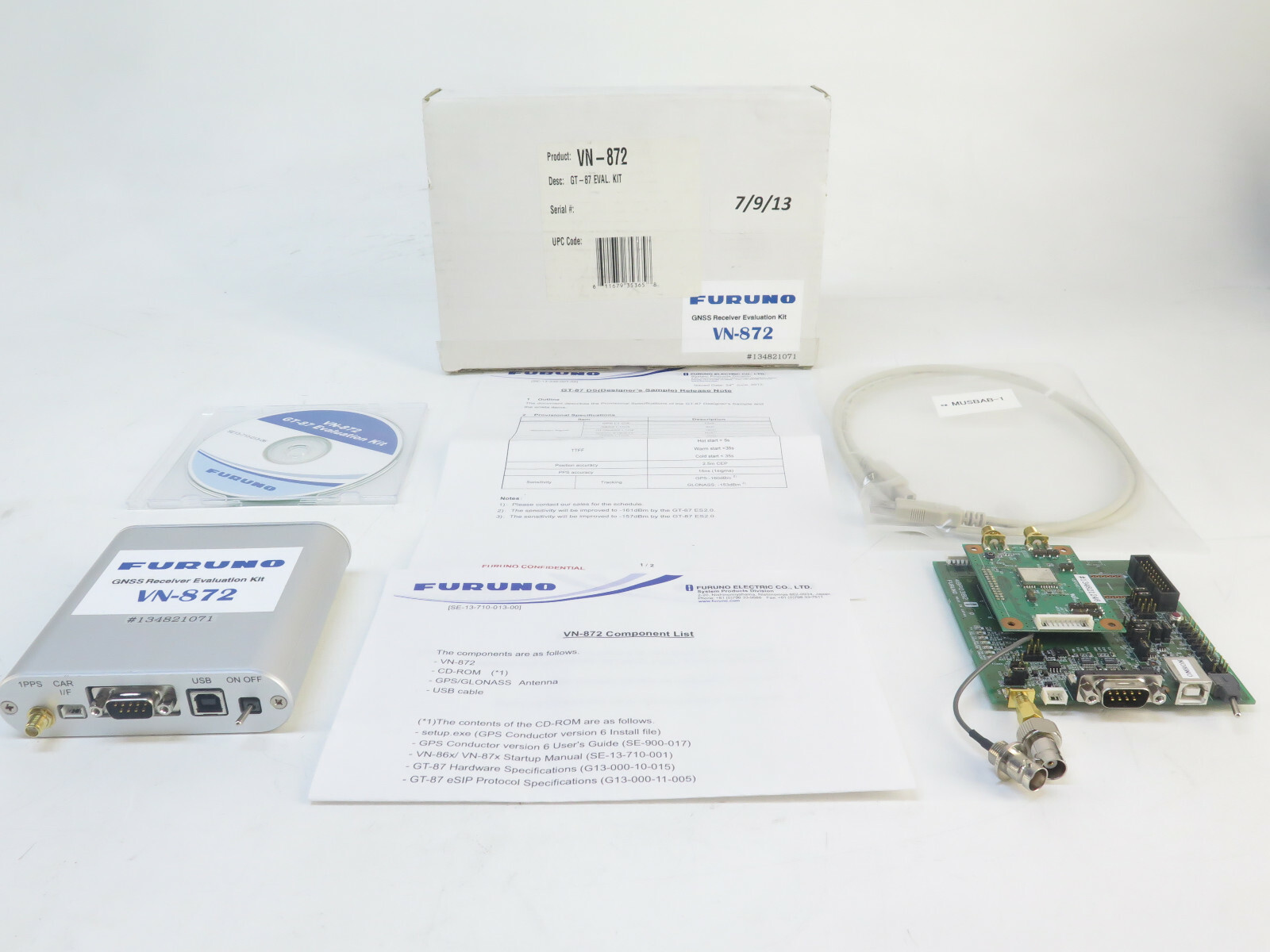 Furuno VN-872 GNSS Receiver Evaluation Kit (GLONASS, GPS) - For Use With GT-87