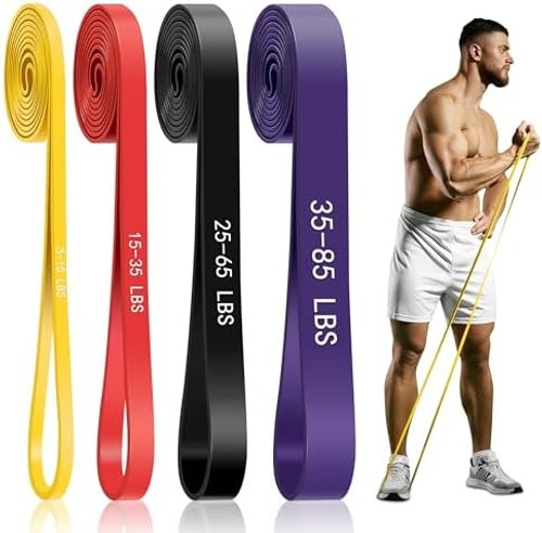 Resistance Bands for Working Out, 4-Level Pull Up Assistance Bands, Exercise ...
