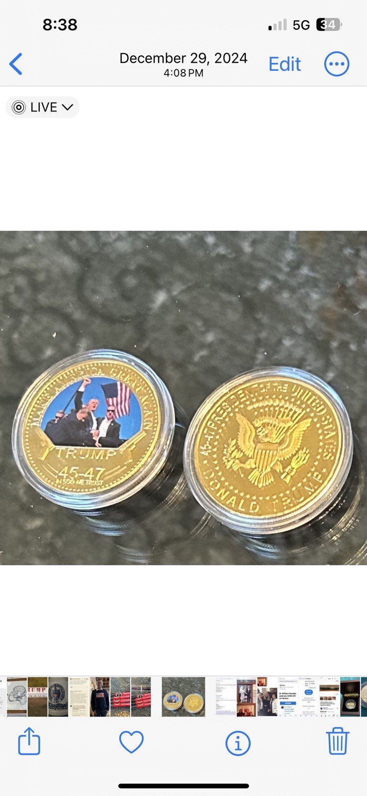 TRUMP WHITE HOUSE Signature CHALLENGE COIN 2025 INAUGURATION REPUBLICAN MAGA GOP