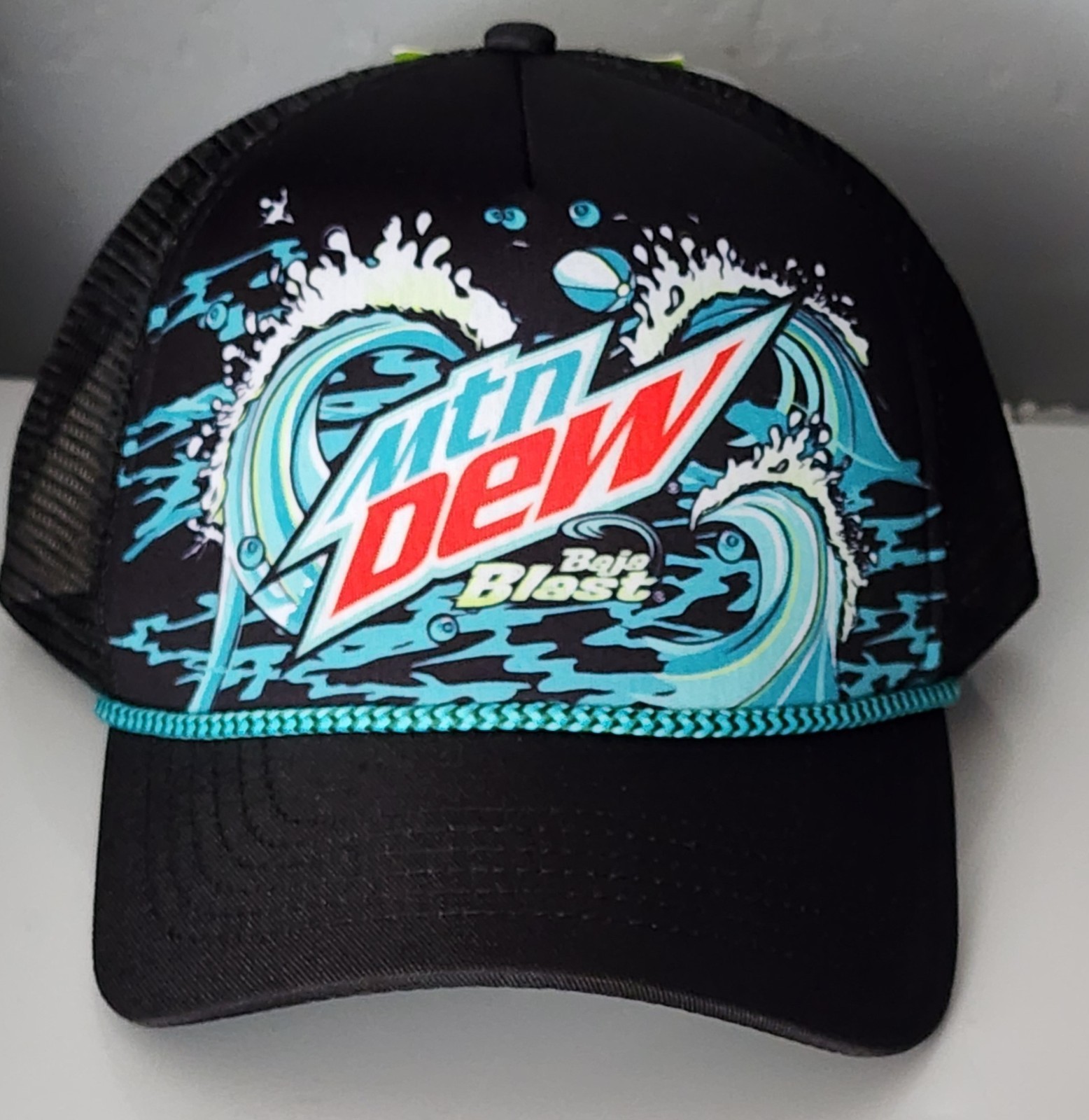 Mountain Dew Trucker Hat Baja Blast H3 Sportsgear Snapback Cap