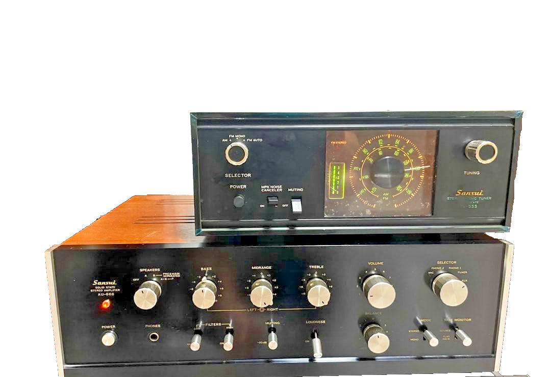 Sansui TU-666 TU-555  AM/FM Stereo Tuner Radio Working Condition from JP
